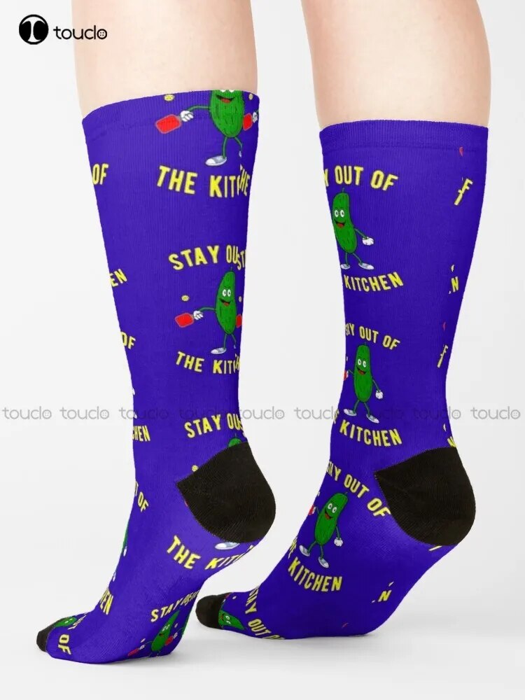 Stay Out Of The Kitchen Pickleball Gift Socks