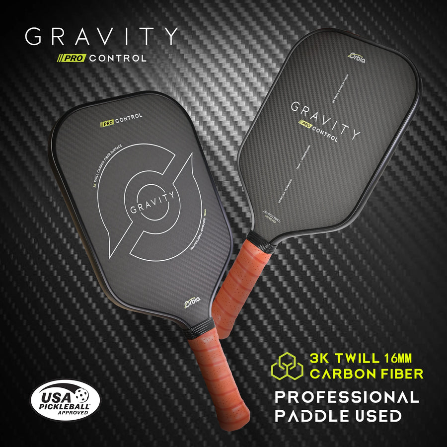 Obria Sports Pickleball Paddle With 3KTwilled Carbon Fiber Surface