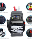 Pickleball Bag Backpack with Shoe Compartment