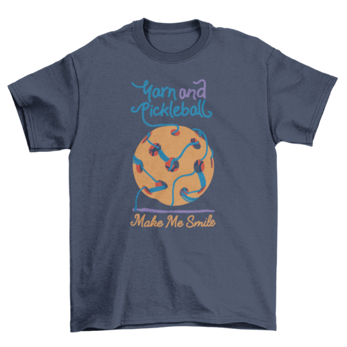 Pickleball and knitting t-shirt