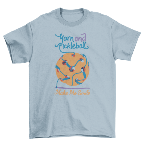 Pickleball and knitting t-shirt